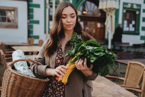 Woman Shopping Veggies